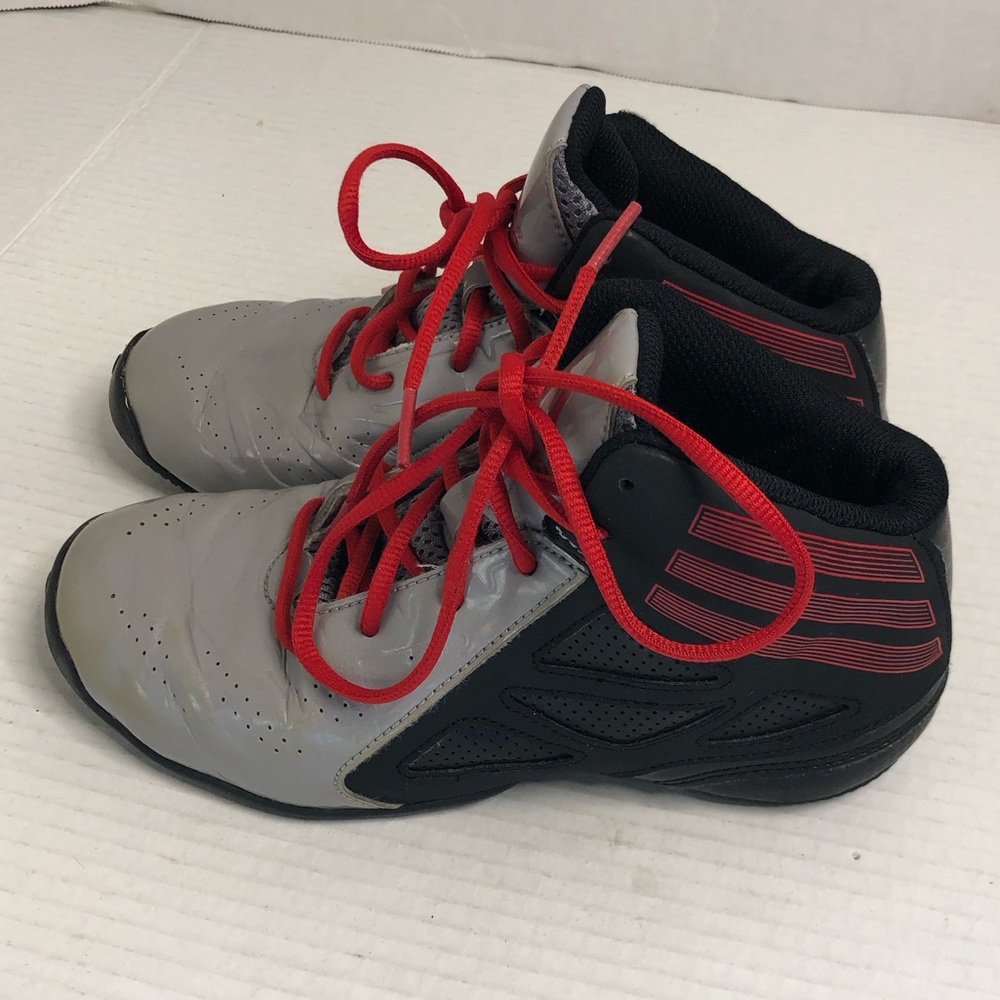 Adidas Sneakers Boys Size 3 Next Level Speed 2 Basketball Shoes Silver Black